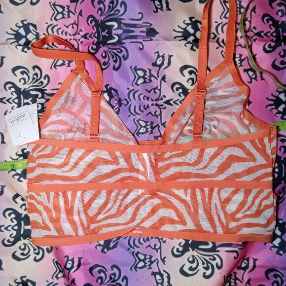 Auden Orange Zebra Bra - Picture 3 of 6